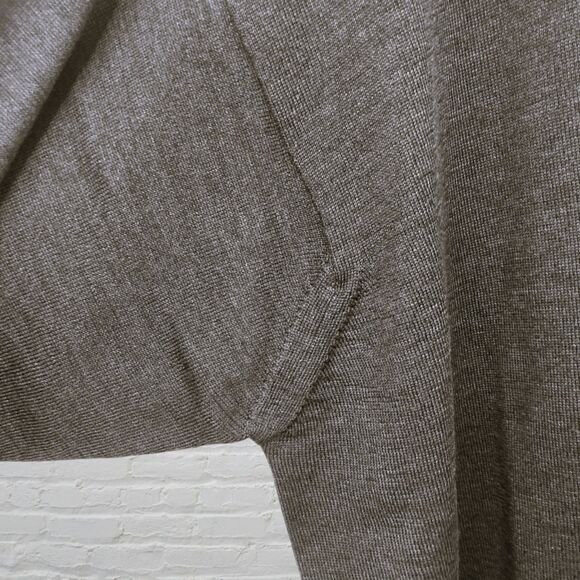 🇮🇹 FiJi Italian Wool Sweater XL Mock Neck Brown Woolmark Made Italy - Picture 7 of 16